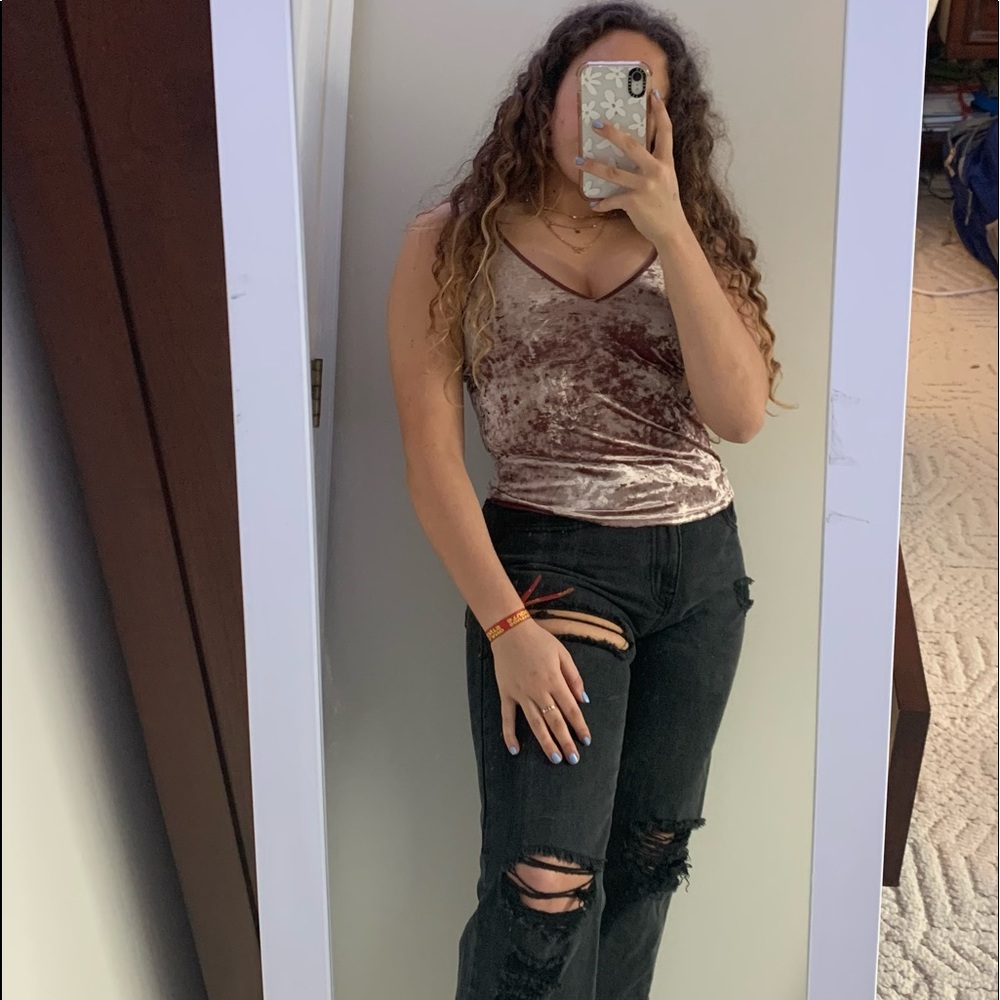 velvet tank top - AMERICAN EAGLE